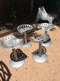 Vintage tractor seat stools