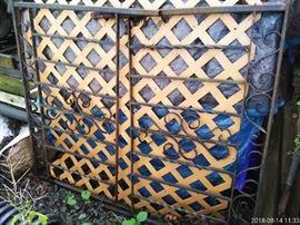 Iron railings and trellis