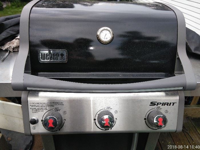 Weber gas grille and supplies to go with it 