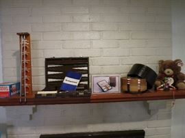 Texas Trivia, Vintage Space Force Game, Backgammon, Poker Chip Caddy Set