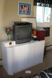 White Cabinet and Household Items