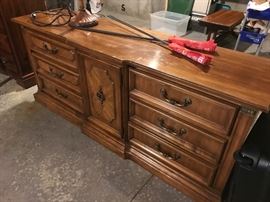 ARMOIRE STORAGE CABINET WITH MATCHING DRESSER