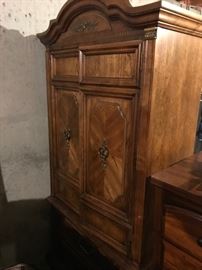ARMOIRE STORAGE CABINET WITH MATCHING DRESSER
