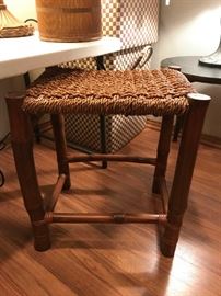 RATTAN AND BAMBOO STOOL