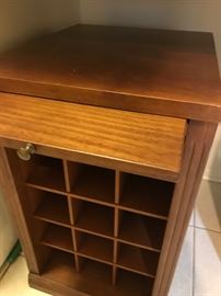 SOLID WOOD WINE STORAGE  WITH PULL OUT SHELF