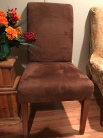 PAIR OF HIGH BACK CHAIRS