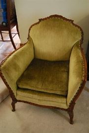 Antique Chair with Matching Sofa