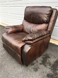 Leather recliner