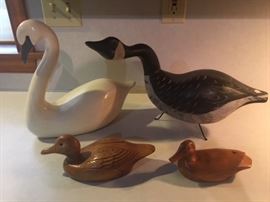 ducks and geese -- sample of decorative items available.