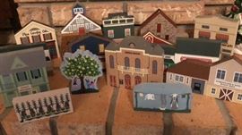 Collection of Cats Meow wooden houses