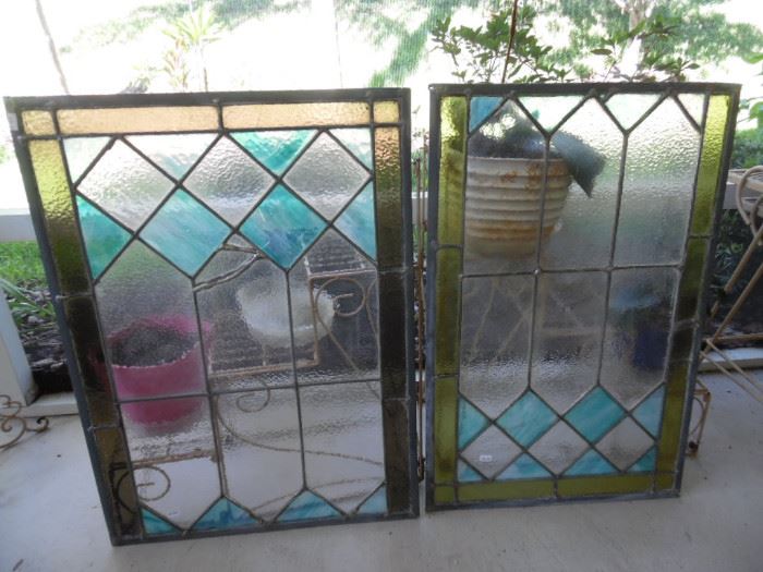 Stain glass window panels
