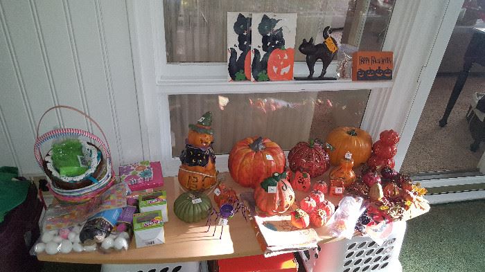 Patio Filled with Awesome Holiday Decor-Halloween and Christmas Goodies