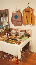 Darling Vintage Toys and Children's Indian Costumes inc. Erector Sets and Dominos