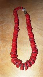 Dyed Coral Necklace