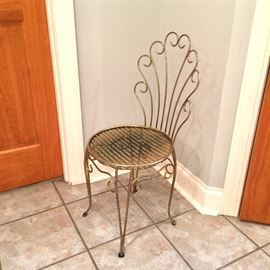 Hollywood Regency vanity chair