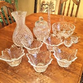 Beautiful crystal and glass for the table