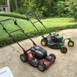 John Deere and Craftsman lawnmowers