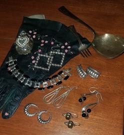 Much jewelry-sterling and costume!!