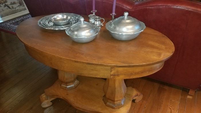 SUNDAY 1/2 OFF ALL REMAINING ITEMS!!      Travel on scenic Ashland Avenue to a house packed full of antiques, primitives and collectibles!! Much antique furniture-unique oval library table w/ drawer