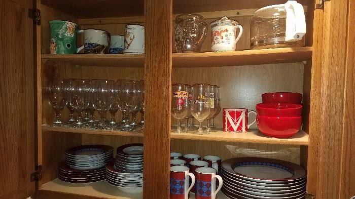 Kitchen glassware and china