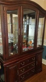 Matching china cabinet, table w/ 6 chairs and buffet/server