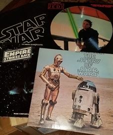Albums and 45's. Starwars, Empire Strikes Back, Jedi