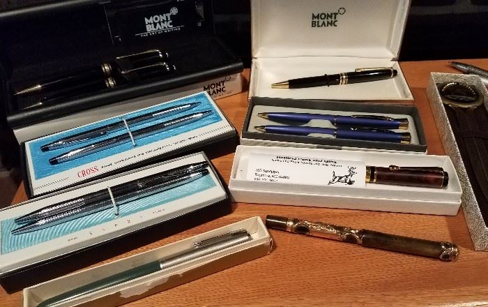Collectible pens. Mont Blanc, Schaffer, Cross, Hatfield