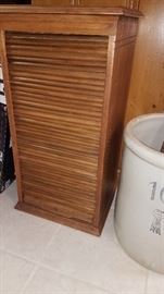 3' antique roll front vertical file cabinet from historic St. Joseph law office