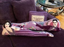 Hand made needle point pillows.