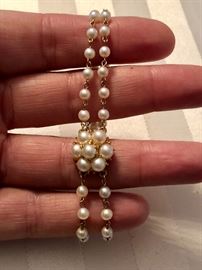 Pearl and 10K bracelet