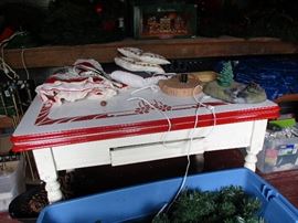 Vintage enamel kitchen table