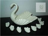 Lenox Swan Bride Set with Individual Salts