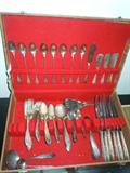 NATIONAL SILVER CO. A1 SILVERPLATE FLATWARE 
69 PCS