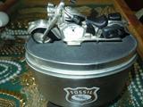FOSSIL MOTORCYCLE CLOCK W/DISPLAY TIN