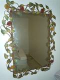 Tole Floral Mirror