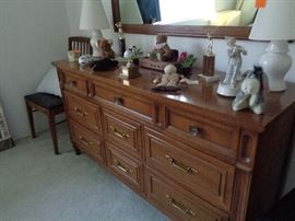 dresser, wall mirror