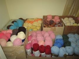 Large variety of yarn