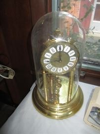 Domed brass clock