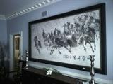 Large format Chinese Brush, ink or Rice paper painting, Horses