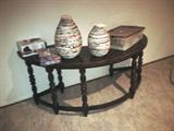 Antique Oak Semi Circular Reception/Greeting Table, Cashier's Counter