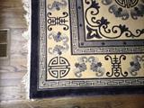 Corner Detail, Blue and White Rug