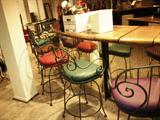 Wire frame Upholstered Seated Bar Stools