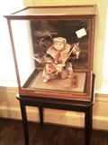 Samurai Doll in Glass Case, on Separate Table, Stand