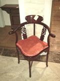 Corner Chair, Rosewood, Silk Cushion