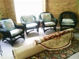 Wicker Patio Chairs, Rugs