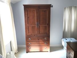 Solid wood armoire, part of bedroom set 