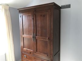 Solid wood armoire, part of bedroom set