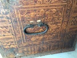 Late 1700s/early 1800s wooden chest from Bavaria, Germany.