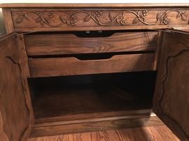 Pull out “silver” drawers in Baker Furniture buffet