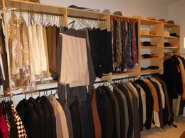 Many high-end suits & coats... Italian made, Christian Dior, Gentlemen's Club & others